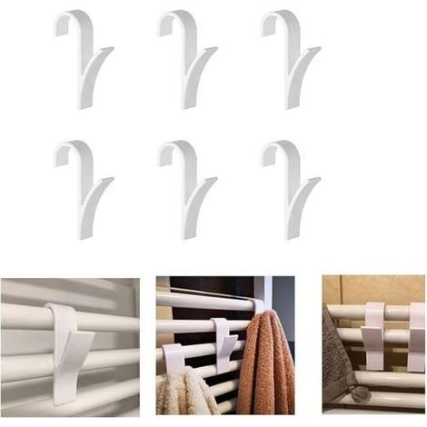 Gancio universale in plastica bianca per scaldasalviette (1/4)