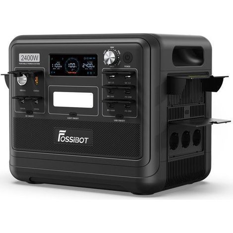 FOSSiBOT F2400 Tragbarer Elektrischer Generator, 2048Wh LiFePO4 2400W elektrische Energie-Station, 4800W Spitzenleistung Stromzentrale, RV