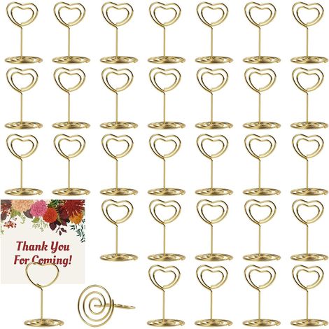 30 goldene Menükartenhalter für Hochzeiten, Bäckereien, Speisesäle, Geburtstage, Partys, Büros