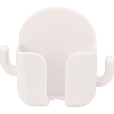 Support mural auto-adhésif pour téléphone portable, chargement pour maison, bureau, chambre à coucher, blanc (1/5)