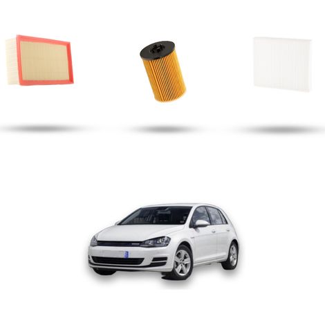 Kit tagliando 3 filtri compatibile con Vw Golf VII (5G1/BA5) 1.6 TDI 81kw Dal 2012 (1/5)