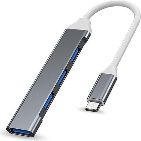 Hub USB C 4 Ports, Répartiteur USB C vers 3.0, Compatible MacBook Pro, iPad Pro, Chromebook, Pixelbook, Surface Pro, Samsung, Dell XPS et iMac