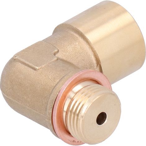 Extension de capteur d'oxygène coudé à 90 degrés M18x1, 5, adaptateur d'espacement d'extension en laiton universel pour voiture (1/4)