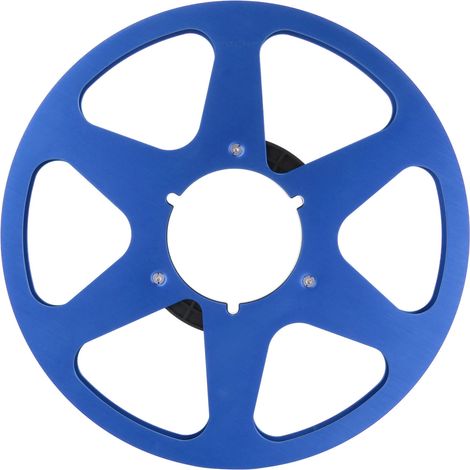 1/4 Zoll 10,5 Zoll leere 6-Loch-Spulen aus Aluminiumlegierung für Universalmaschinen, blaue Aufnahmespule (1/5)