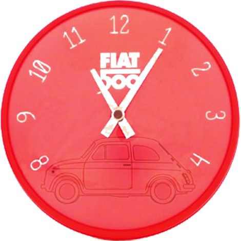 Pendule ronde Fiat Rouge