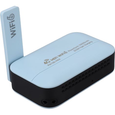 Tragbarer Router mit 4G WLAN 6, SIM-Kartensteckplatz, 300 Mbit/s, 5G Reise-Hotspot und 10000 mAh Powerbank für die Frequenzbänder B1, B3, B5, B8, B38, B40 und B41 in Südostasien (1/5)