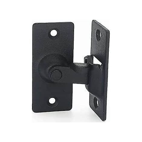 Lot de 2 verrous de porte en acier inoxydable à 90 degrés, verrou d'angle droit pour porte d'entrepôt, verrou de porte basculante, verrou de porte cintrée (1/5)