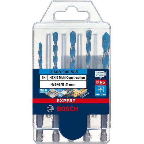 Set of 5 Drill bits BOSCH EXPERT HEX-9 MultiConstruction (2 608 900 585)