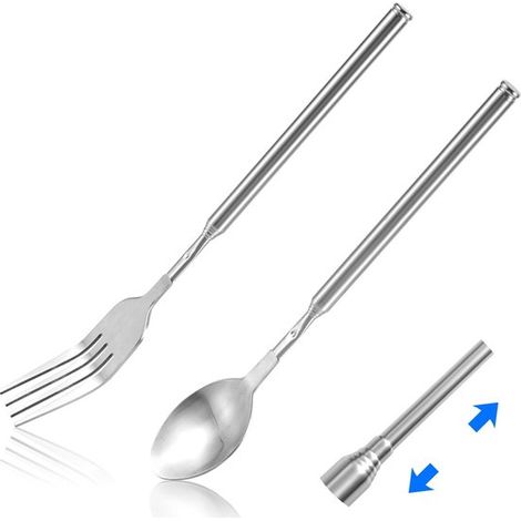 Allecto - Cuchara-tenedor extensible - Cubiertos telescópicos (1/5)