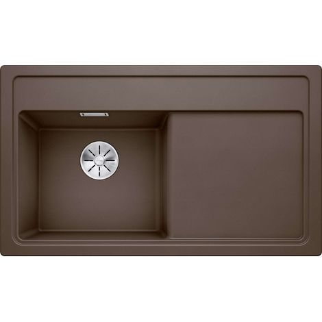 Blanco Zenar 45 - Silgranitspüle, 86x51 cm, mit Ablaufsteuerung, InFino, kaffee 523861