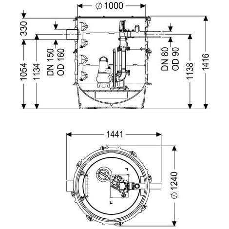 -Pumpstation Aquapump XL Tronic, GTF 1600-S1