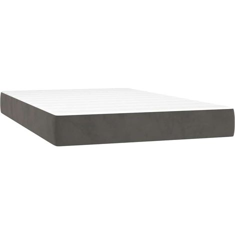 Maison Exclusive - Materasso a Molle Insacchettate Rigidità Media Grigio Scuro 120x220x20 cm in Velluto