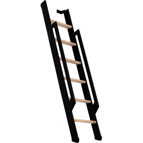 Minka Wangentreppe Strong 152cm max. Geschosshöhe Buche schwarz