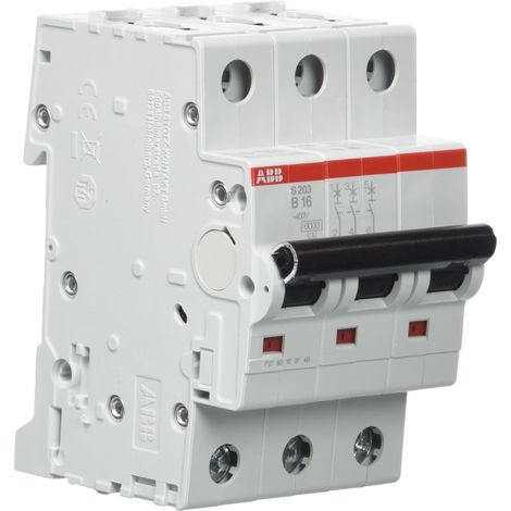ABB S203-B16 Interruttore magnetotermico 3 poli 16 A (1/4)