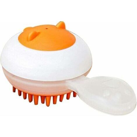 (Orange)Brosse de bain pour animaux de compagnie fournitures de bain pour chien fournitures de bain pour chiots scrubber shampooing laveur de chien pour le bain brosse de bain pour chiot (1/5)
