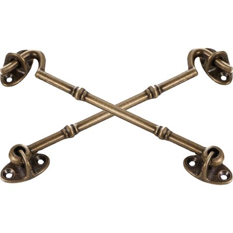 2 Pieces Windproof Hardware Antique Latches Outdoor Windows Indoor (1/5)
