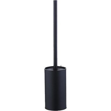 Ensemble brosse de toilette et porte-brosse, noir