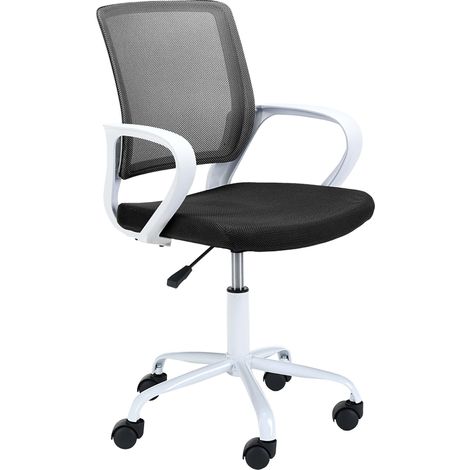 Silla de escritorio infantil FD6 de tela Blanco Negro (1/5)