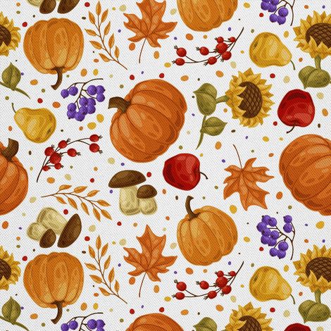 Telas decorativas para exteriores Oxford - Colección de motivos de frutas y hojas (1/5)