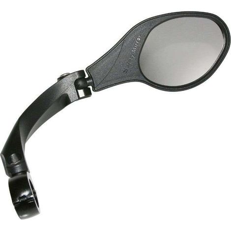 Rétroviseur droit pour vélo électrique VAE trottinette rotule orientable avec catadioptre design fixation sur cintre diamètre 21mm à 26mm universel (1/2)