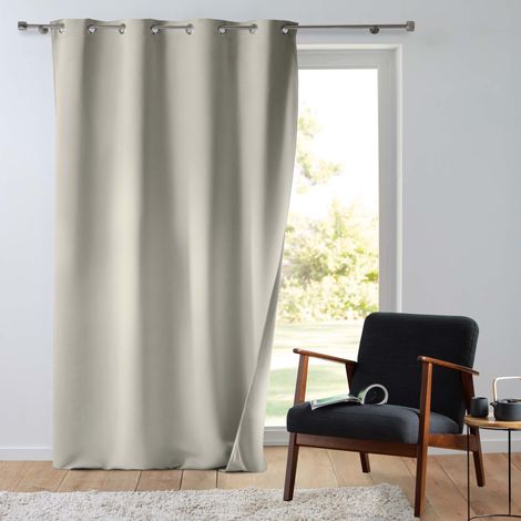 Rideau tamisant 135 x 260 cm isolant thermique Micropolar Naturel (1/5)