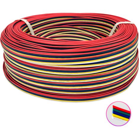 Câble plat pour Rgb 5x0,50mm Cable-rgb-5h-100