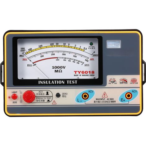 Megóhmetro digital portátil de alta precisión (0-2000 MΩ, 1000 V) (1/5)