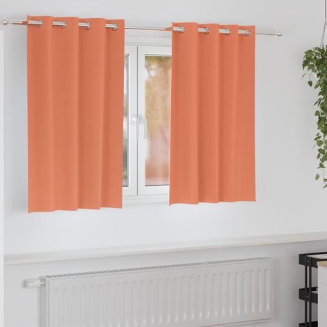 Cortinas opacas con cortinas Terracota Poliéster