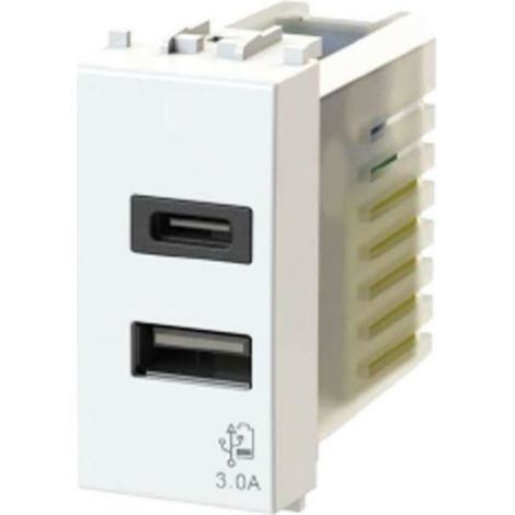 Boîte De Conservation - Prise Usb 3 0 A - Compatible Avec Modules Électriques Murales - En Plastique Résine - 1 Pièce