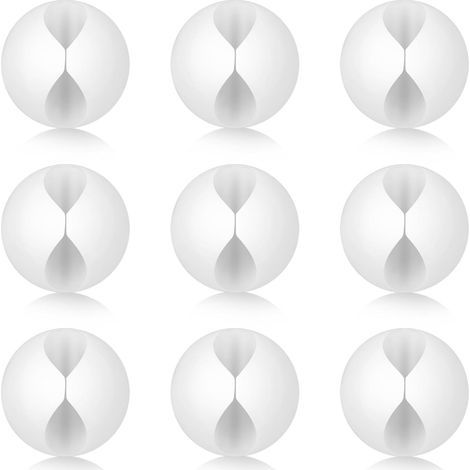 Lot de 9 Clips de câble adhésifs, Support de Cordon de Charge pour Table de Chevet, Organisateur de câbles pour Bureau Table de Chevet Chargeur de téléphone Ordinateur Maison Bureau (1/5)