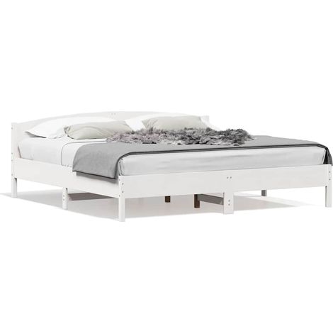 Maison Exclusive - Giroletto senza Materasso Bianco 180x200 cm Legno Massello Pino (1/5)