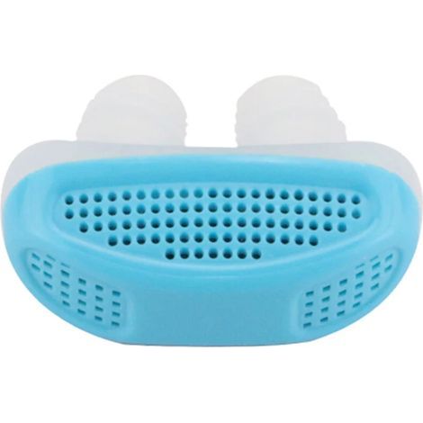 Appareil anti‑ronflement magnétique en silicone, bouchon nasal, bleu – (1/3)