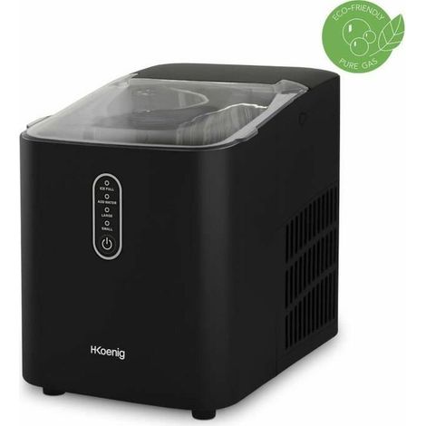H.Koenig KUB14 Kompakte Eismaschine Schwarz