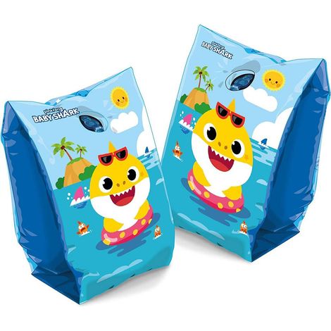 TRADE SHOP - Braccioli Gonfiabili Baby Shark Mare Piscina Nuoto Per Bambini Manicotti 25x15cm - (1/2)