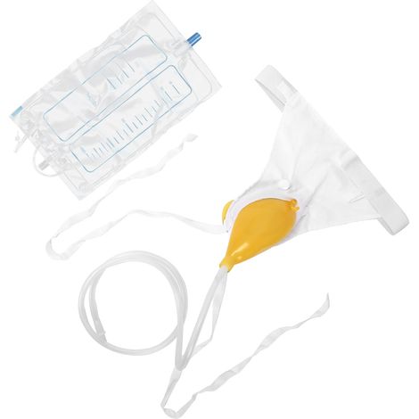 Dispositif urinaire féminin 1000ml pour patientes alitées et personnes âgées (1/5)
