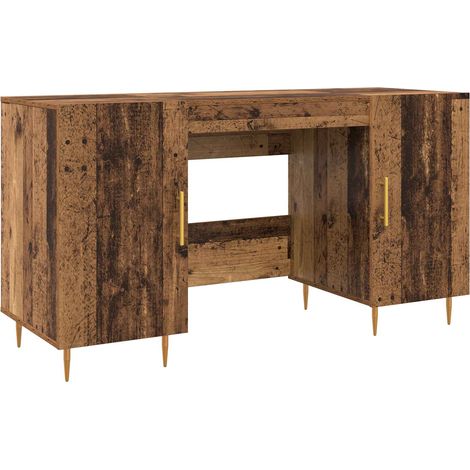 Maison Exclusive - Schreibtisch mit Regal Altholz 140 x 50 x 75 c