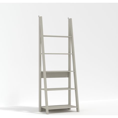 Tiva Ladder Bookcase - L38.6 x W64 x H175.4 cm - Grey - Full Assembly Required