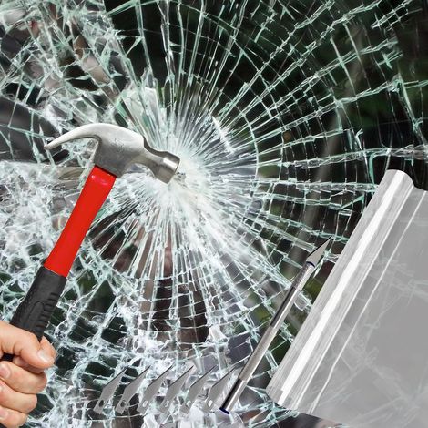 Film de protection en verre transparent, 44 x 300 cm, auto-adhésif, anti-éclats, pour fenêtre de voiture (1/5)