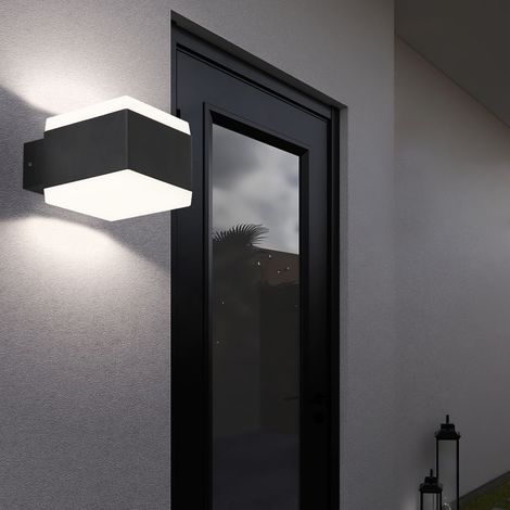 Applique murale LED Up & Down Éclairage indirect Applique extérieure anthracite, aluminium, 11,5W 986Lm blanc chaud, LxLxH 14x11x9 cm (1/5)