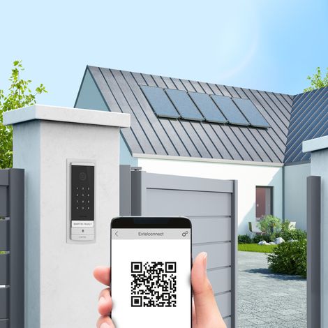 Extel – Kit visiophone filaire connecté avec digicode intégré – Transformateur Rail DIN – Vision nocturne – Compatible application smartphone — vue 2