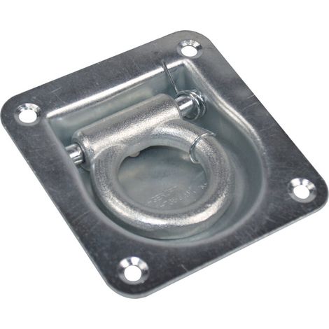 Eingelassener Zurrösen 100x95 mm – verzinkter Stahl – mit 4 Schrauben befestigt – maximale Tragfähigkeit 800 daN (geeignet für Anhänger und Fahrzeuge)