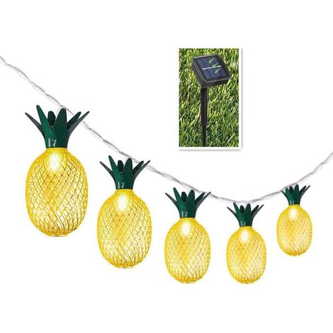 royaluxe -Guirlande Lumineuse Solaire Ananas 15ft 20 LED Guirlande Lumineuse Solaire Imperméable À L'énergie Solaire Suspendue Pour Jardin Extéri Patio Paysage Maison Mariage Décoration De Fête D'anni (1/5)