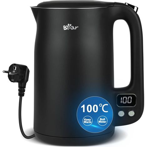 Bouilloire En Acier Inoxydable 304 Avec 11 Températures, 1800W Protection Contre les Brûlures à sec, Double Protection Contre L'Ébouillantage, Contrôle De Précision Par Led 40°C-100°C (1/5)