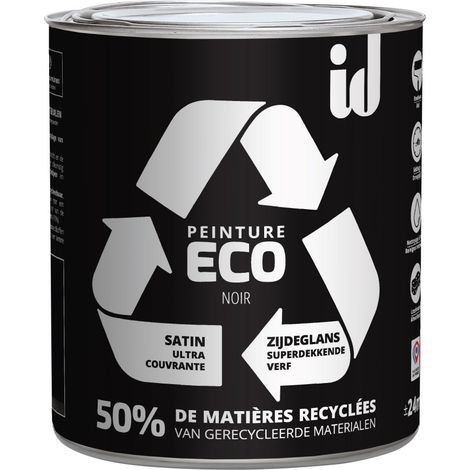 PEINTURE ECO RESPECTUEUSE SATIN NOIR 2L - ID Paris (1/2)