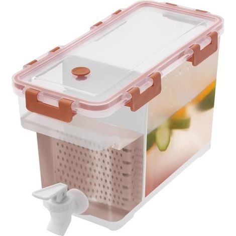 Getränkespender – A441 – 3,5 l – Effektive Abdichtung – Kompakt für den Kühlschrank – Gemischt (1/4)