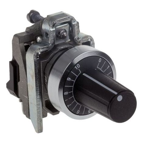 Harmony tête de potentiomètre à molette - Ø22 - axe de 6 mm - noir  - ZB4BD912