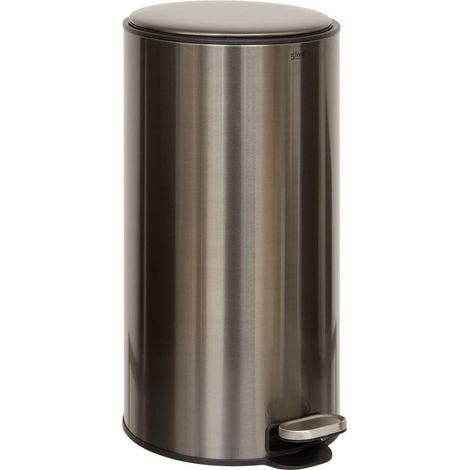 Cestino metallico delta 30l in acciaio inox nero - 5five (1/5)