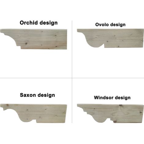 Garden Wooden Pergola Kit - Exclusive Pergola Range - 4 Designs - 42 Size Kits-1.8m x 3m (with 4 posts)-Windsor Design-Rustic Brown (1/5)