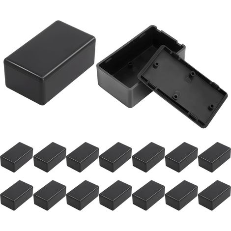 Lot de 16 petites boîtes de dérivation Boîtier électronique étanche en plastique noir boite electrique boite jonction electrique boitier electronique 60 x 35 x 25 mm (1/5)