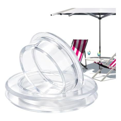 Anneau de fixation pour parasol de table de patio, 5 cm, en silicone souple et flexible Anneau de fixation pour parasol de table de plage, patio, café, terrasse, jardin, terrasse extérieure (1/5)